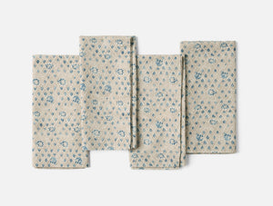 Photo of the Coral Bell Print | Napkin Set ensemble.