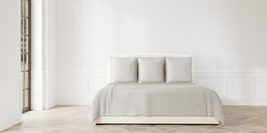 Photo of the Faux | Flax Coverlet Set ensemble.