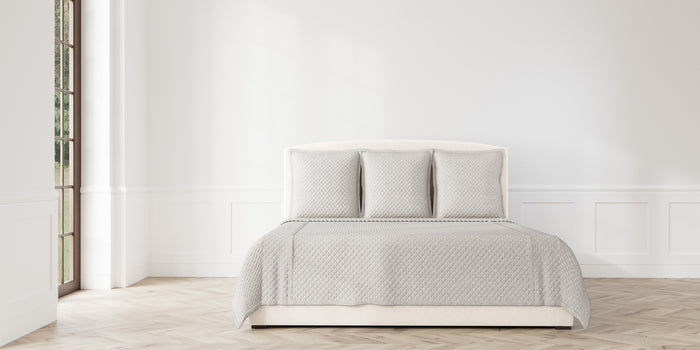 Photo of the Faux | Flax Coverlet Set ensemble.