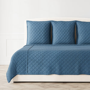 Photo of the Faux | Linen Coverlet Set ensemble.
