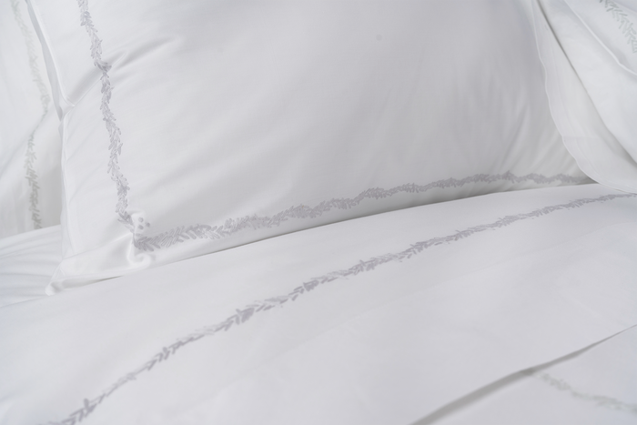 Photo of the The Foglia Bedding Collection ensemble.
