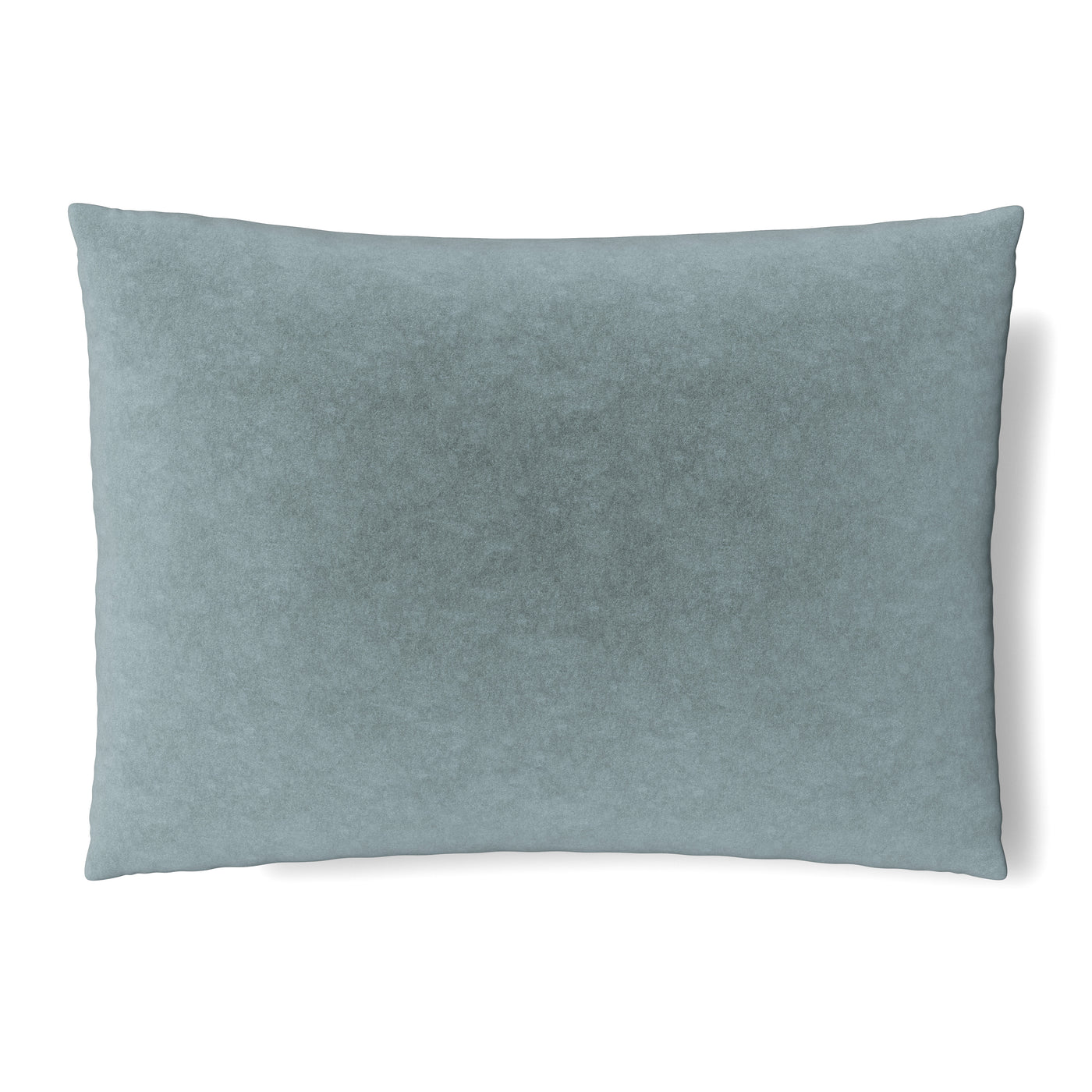 Ann Gish Fresco Velvet sham in dusty blue, soft velvet texture visible across surface.