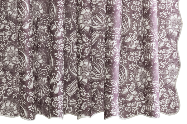 Photo of the Granada Linen Shower Curtain ensemble.