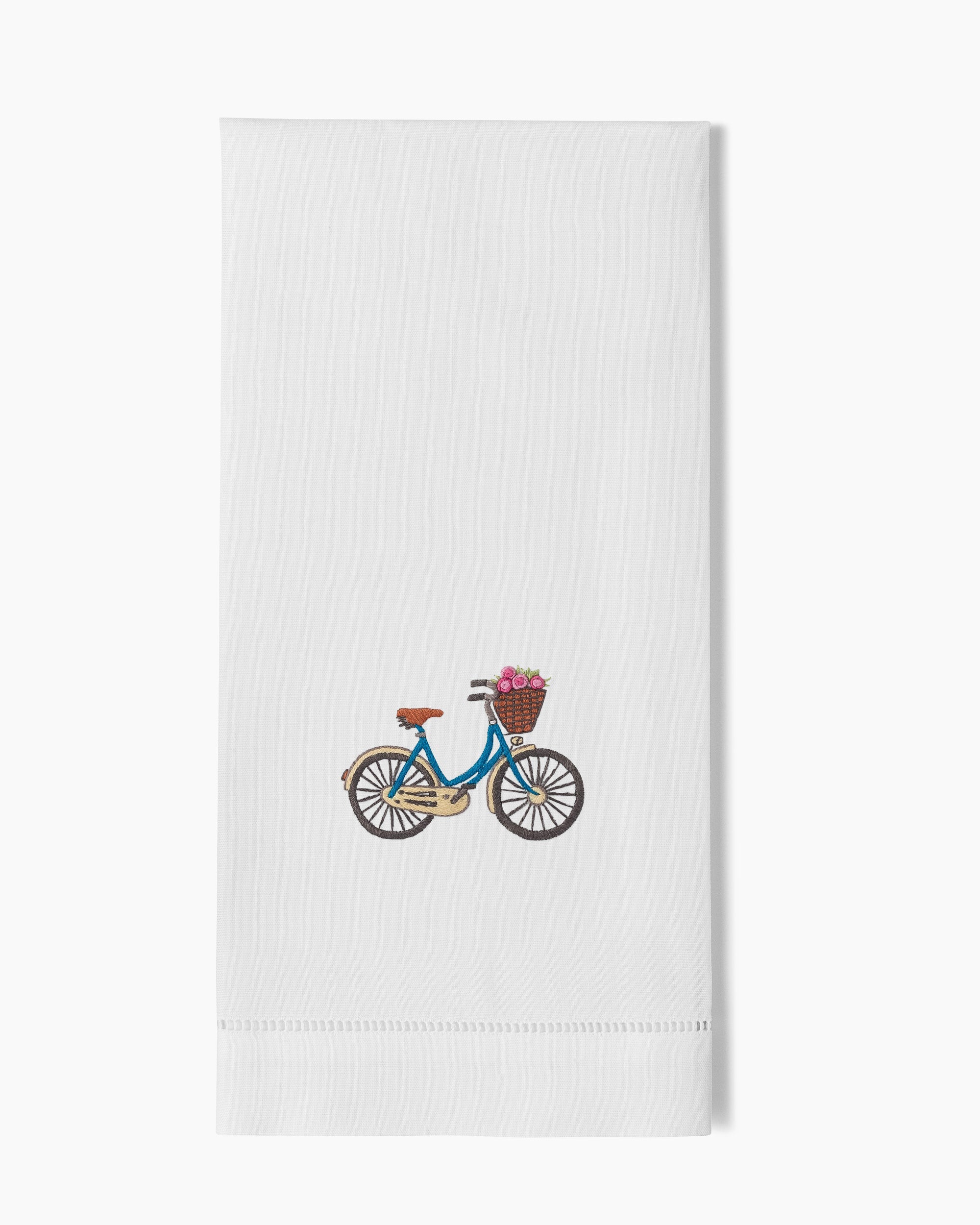 Henry Handwork Bicycle Flowers Towel - Thumbnail 5