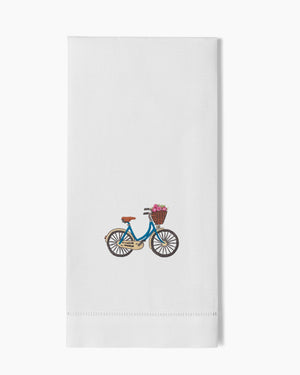 Photo of the Bicycle Flowers Hand Towel ensemble.