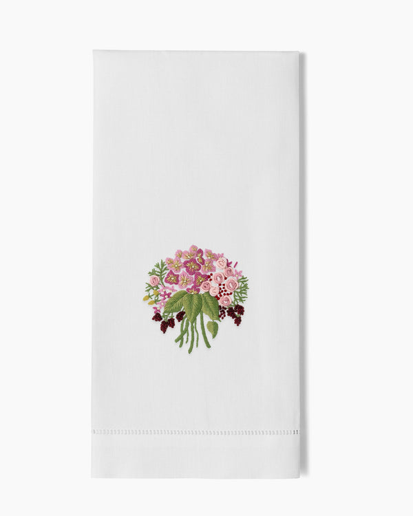 Photo of the Bouquet Pink Hand Towel ensemble.