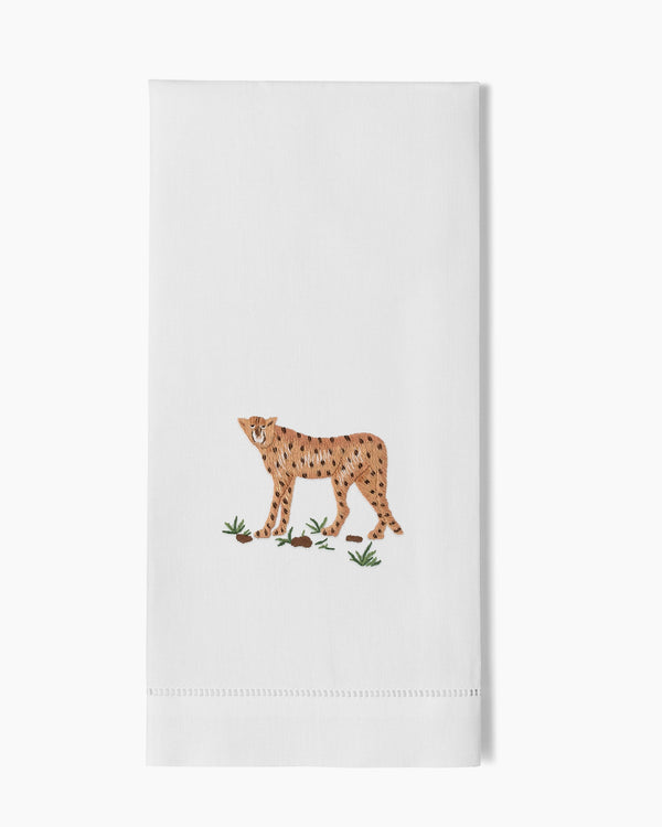 Photo of the Cheetah Hand Towel ensemble.