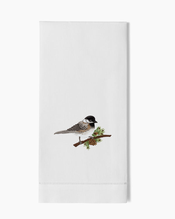 Photo of the Chickadee Hand Towel ensemble.