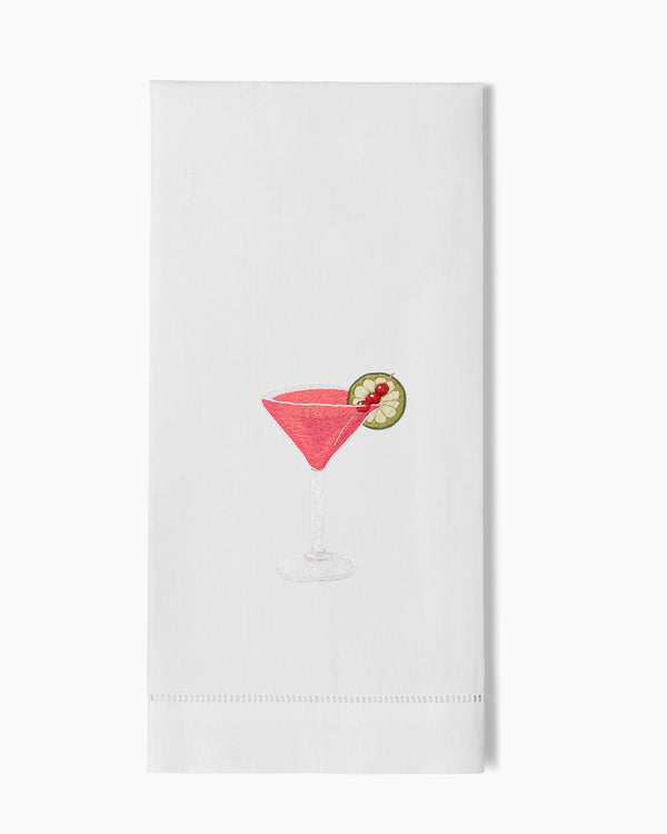 Photo of the Cosmopolitan Cocktail Hand Towel ensemble.