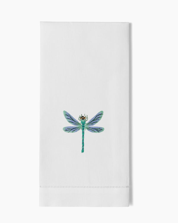 Photo of the Dragonfly Pastel Hand Towel ensemble.