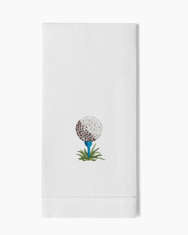 Photo of the Golf Ball Hand Towel ensemble.