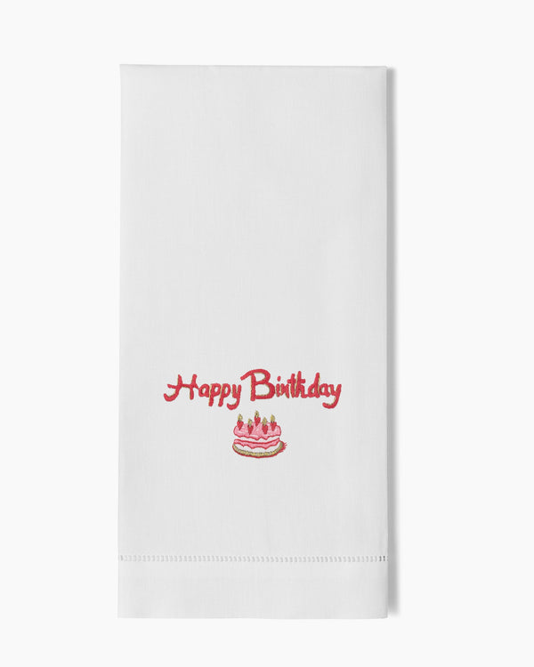 Photo of the Happy Birthday Hand Towel ensemble.