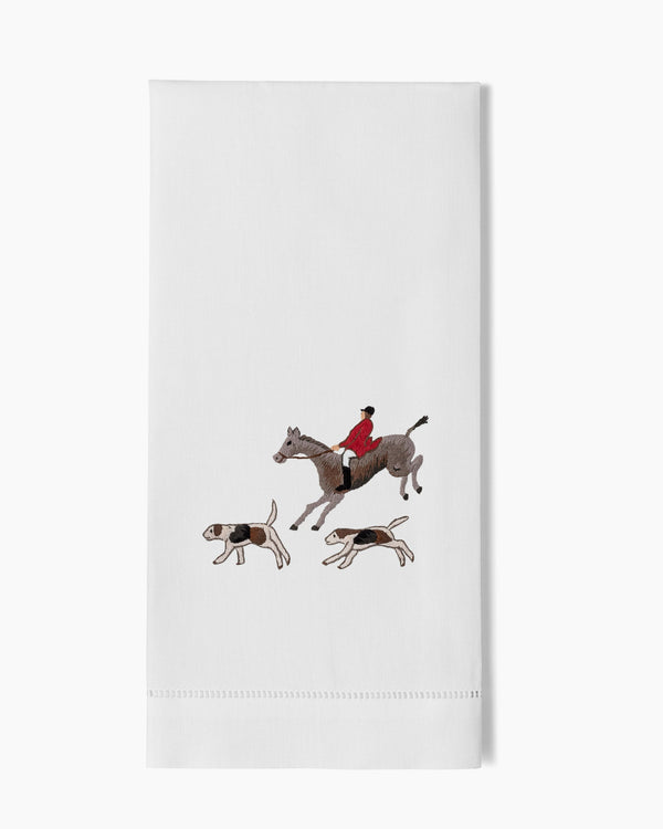 Photo of the Hunt Scene Hand Towel ensemble.