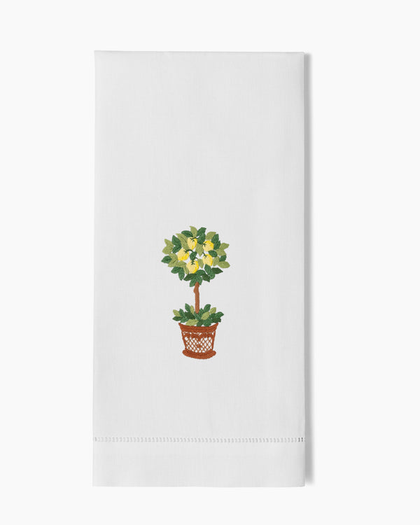 Photo of the Lemon Tree Hand Towel ensemble.