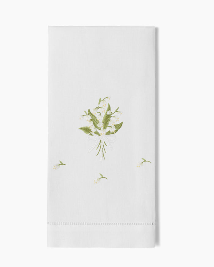 Photo of the Lily of the Valley Hand Towel ensemble.