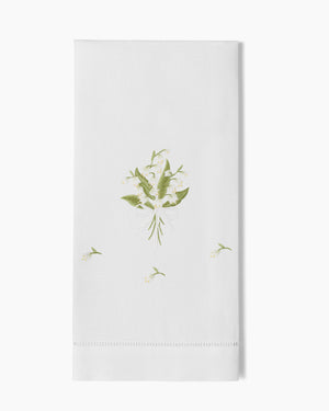Photo of the Lily of the Valley Hand Towel ensemble.