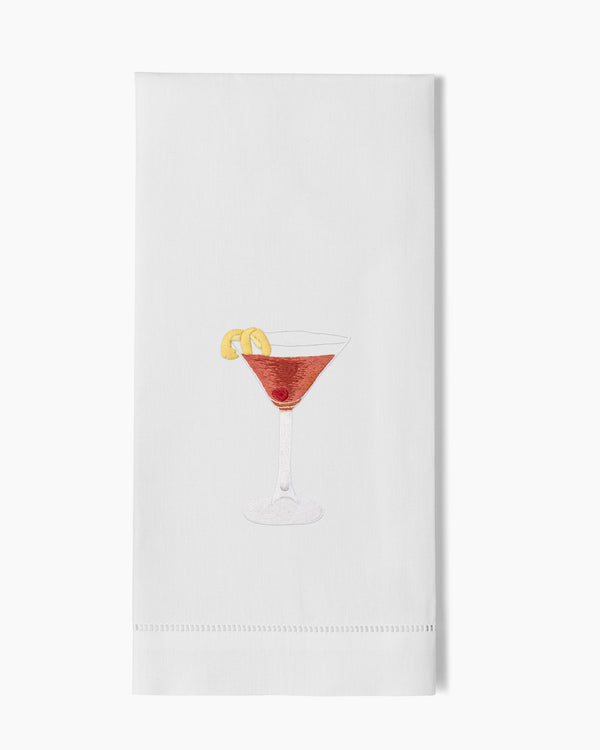 Photo of the Manhattan Cocktail Hand Towel ensemble.