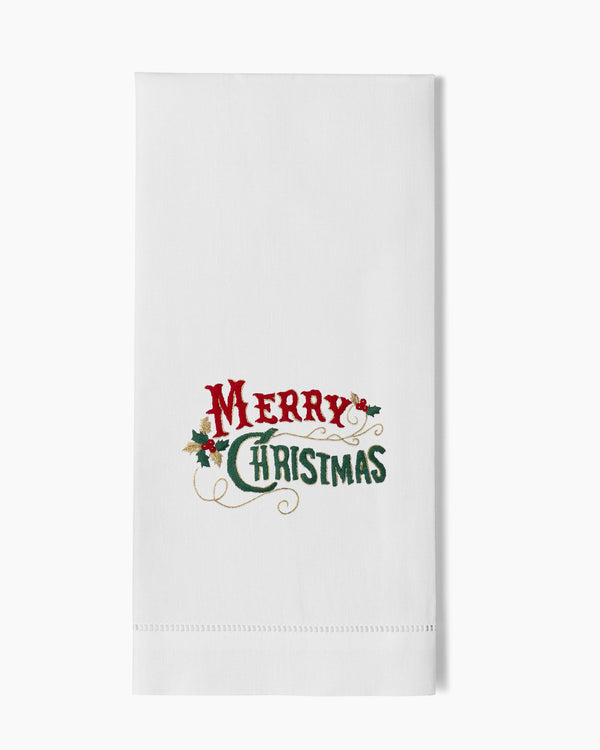 Photo of the Merry Christmas Classic Hand Towel ensemble.