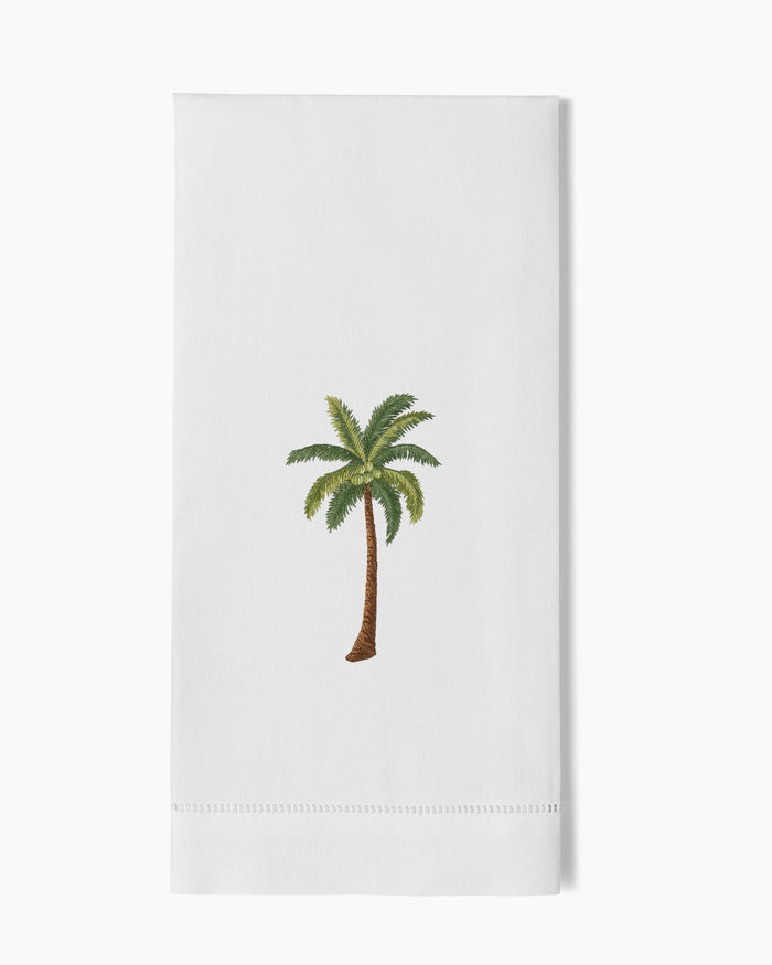 Photo of the Palm Tree Modern Hand Towel ensemble.