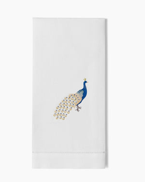 Photo of the Peacock Blue Hand Towel ensemble.