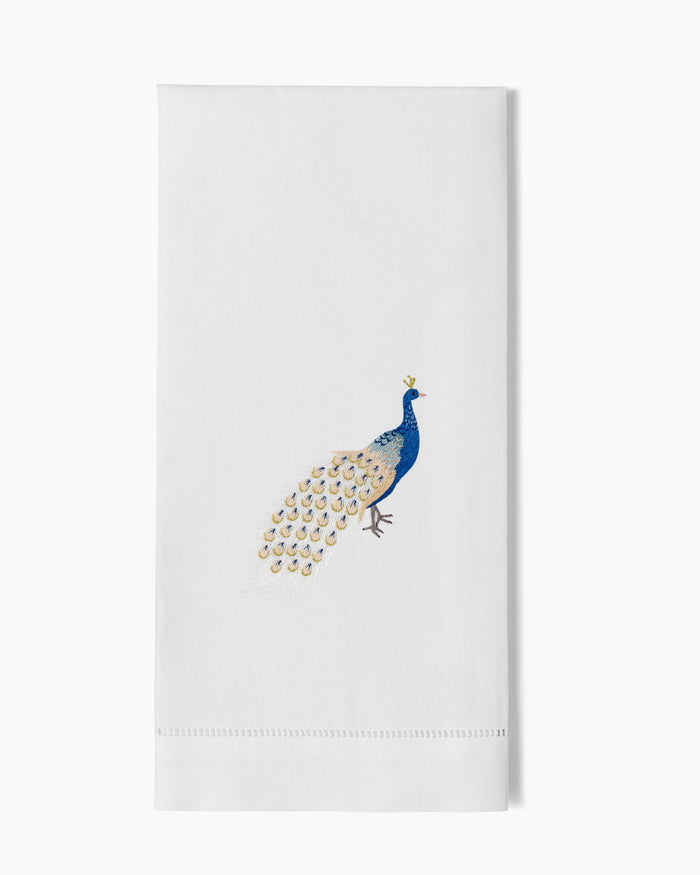 Photo of the Peacock Blue Hand Towel ensemble.