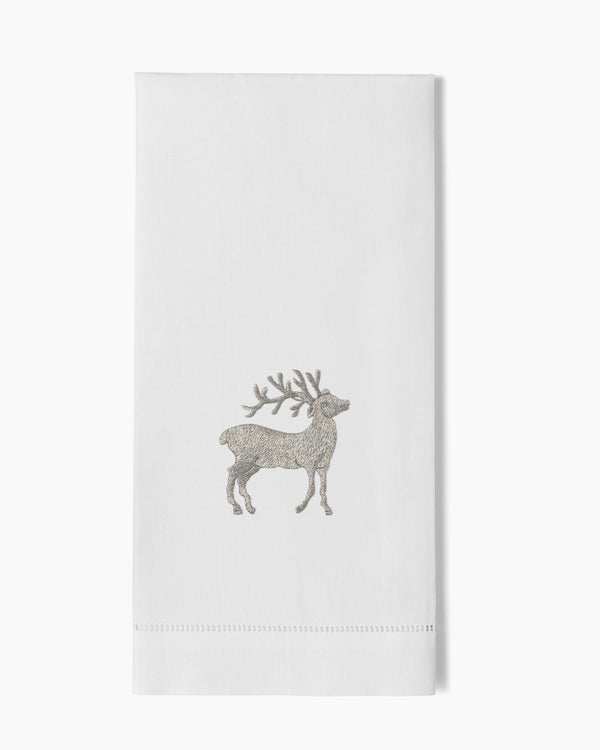 Photo of the Reindeer Silver Hand Towel ensemble.