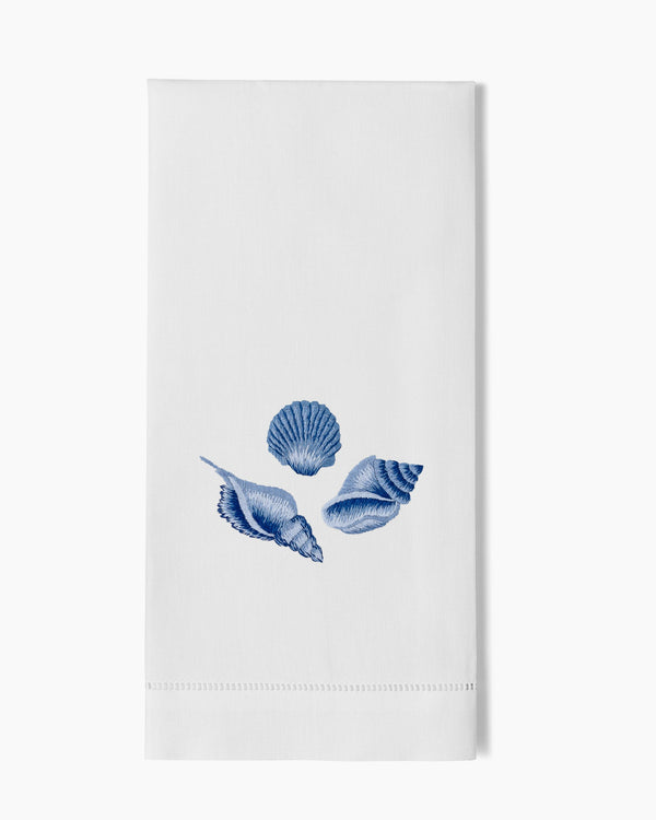 Photo of the Shell Set Indigo Hand Towel ensemble.