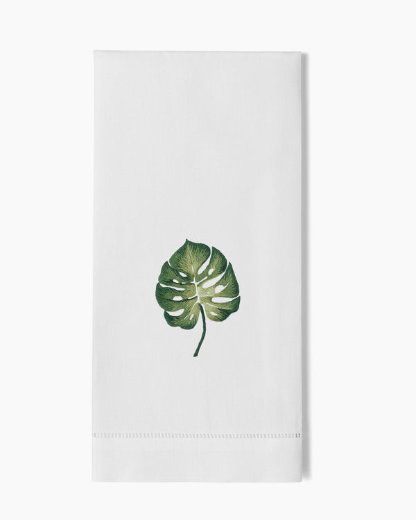 Photo of the Tropical Leaf Hand Towel ensemble.