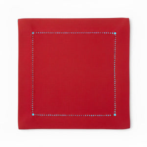 Photo of the Noël Linen Cocktail Napkin ensemble.