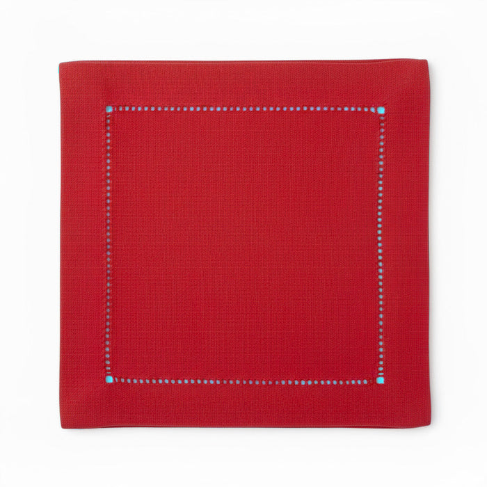 Photo of the Noël Linen Cocktail Napkin ensemble.