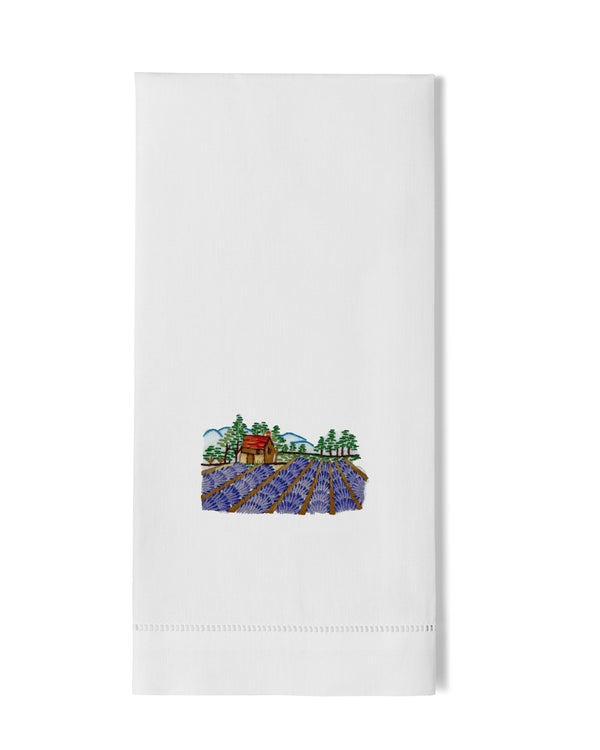 Photo of the Lavender Field Hand Towel ensemble.