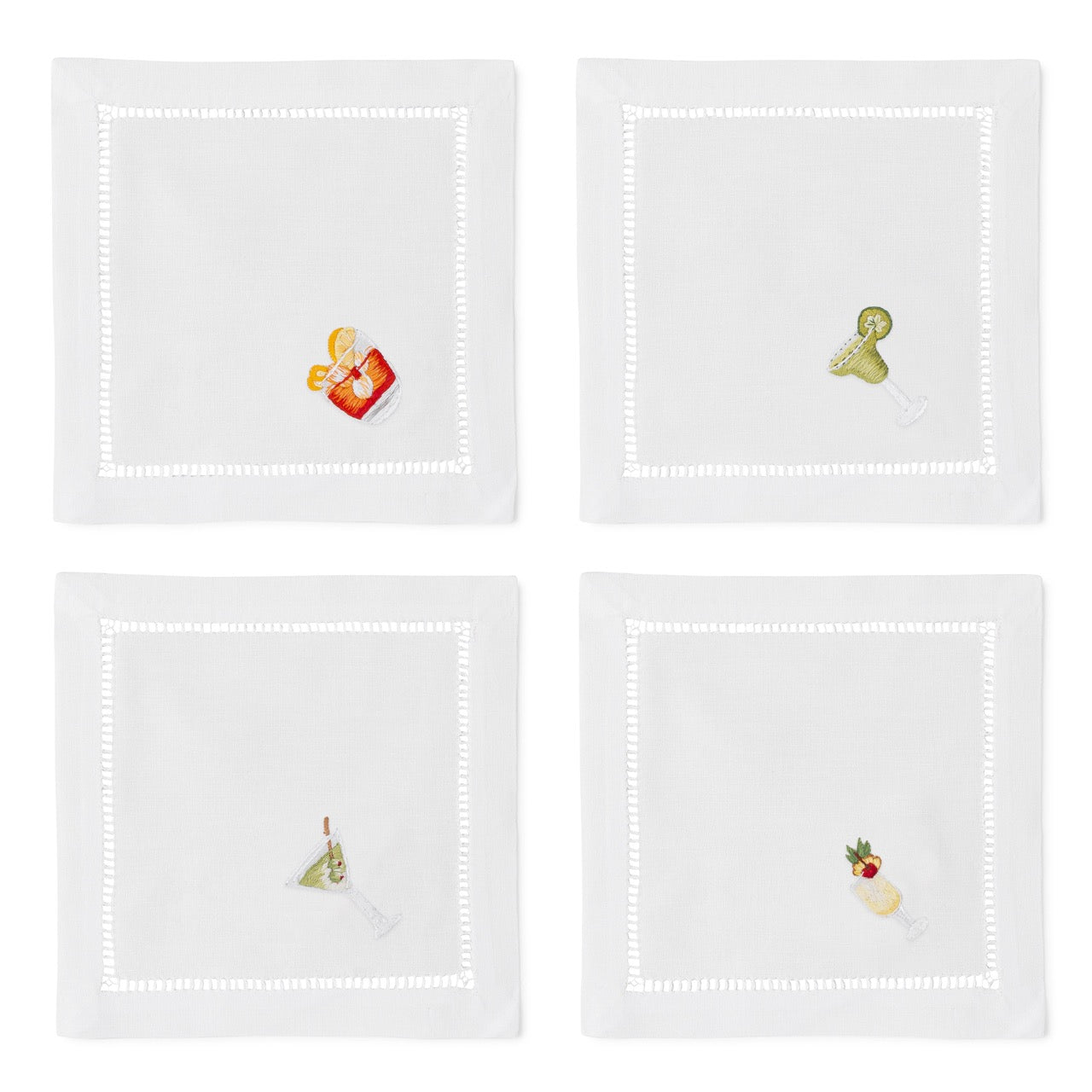 Image Of Henry Handwork Classic Drinks Mixed cocktail napkins.