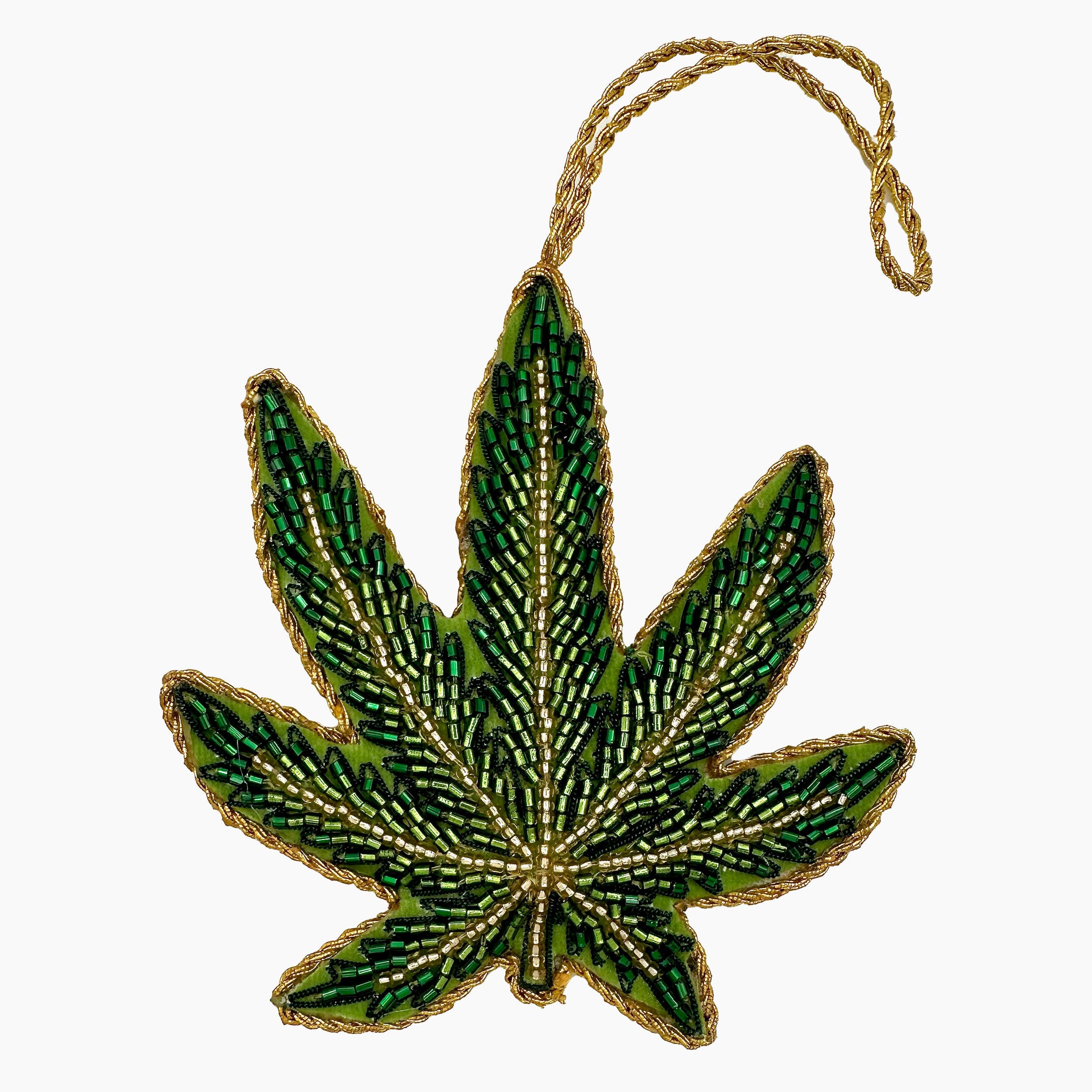 Henry Handwork Cannabis Leaf Ornament - Thumbnail 3