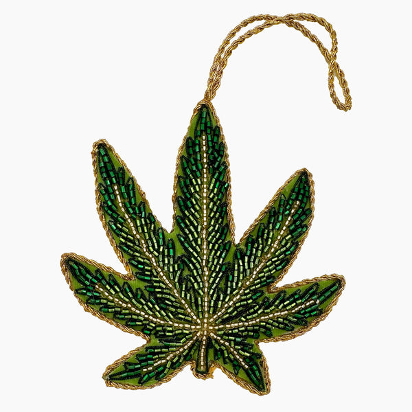 Photo of the Cannabis Leaf Ornament ensemble.