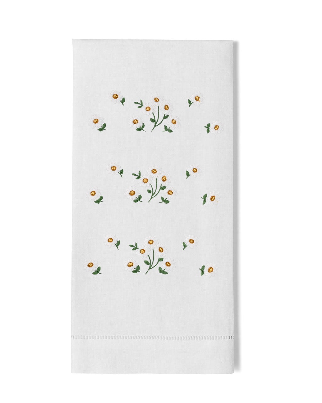 Image Of Henry Handwork Daisies Scatter hand towel.