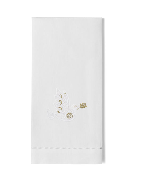 Photo of the Dove White & Gold | Guest Towel ensemble.