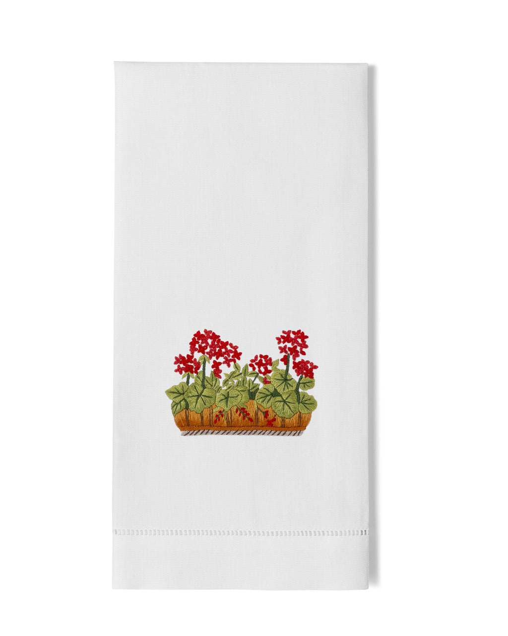 Image Of Henry Handwork French Geraniums hand towel.