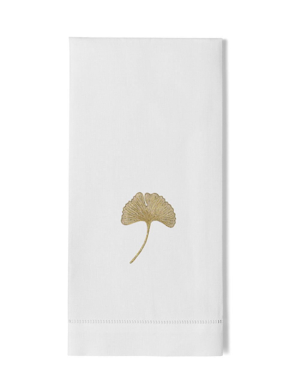 Image Of Henry Handwork Ginkgo Gold hand towel.