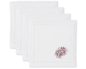 Photo of the Happy 4th Fireworks | Cocktail Napkins, Set of 4 ensemble.