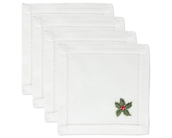 Photo of the Holly Gold | Cocktail Napkins, Set of 4 ensemble.