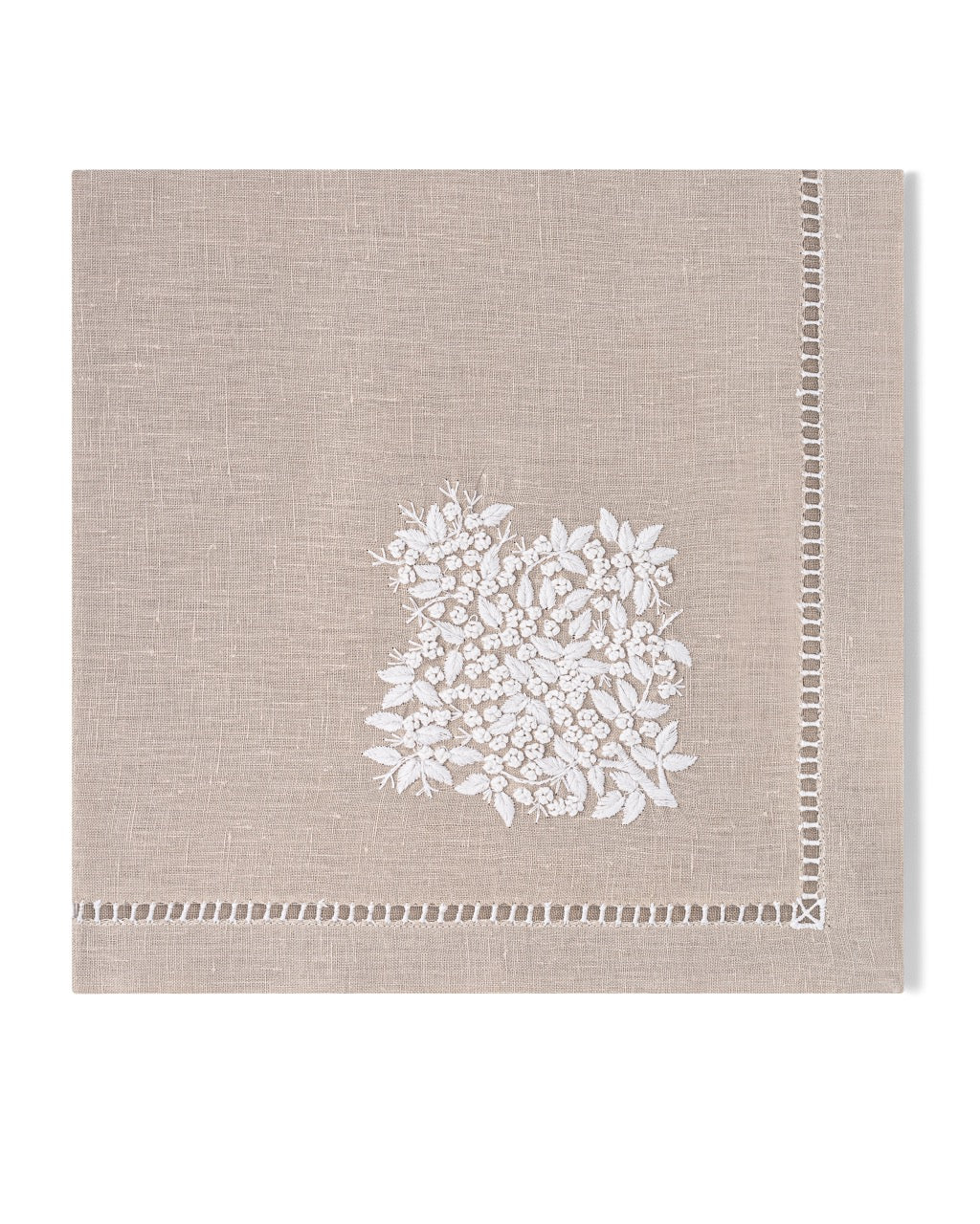 Image of Henry Handwork Jardin Classic napkin in color TAUPE.