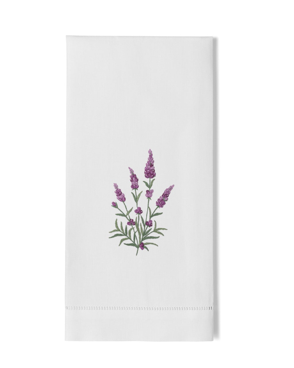 Image Of Henry Handwork Lavender Botanical hand towel.