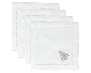 Photo of the Mod Tree Silver | Cocktail Napkins, Set of 4 ensemble.