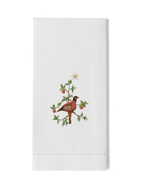 Photo of the Partridge Pear Tree | Guest Towel ensemble.