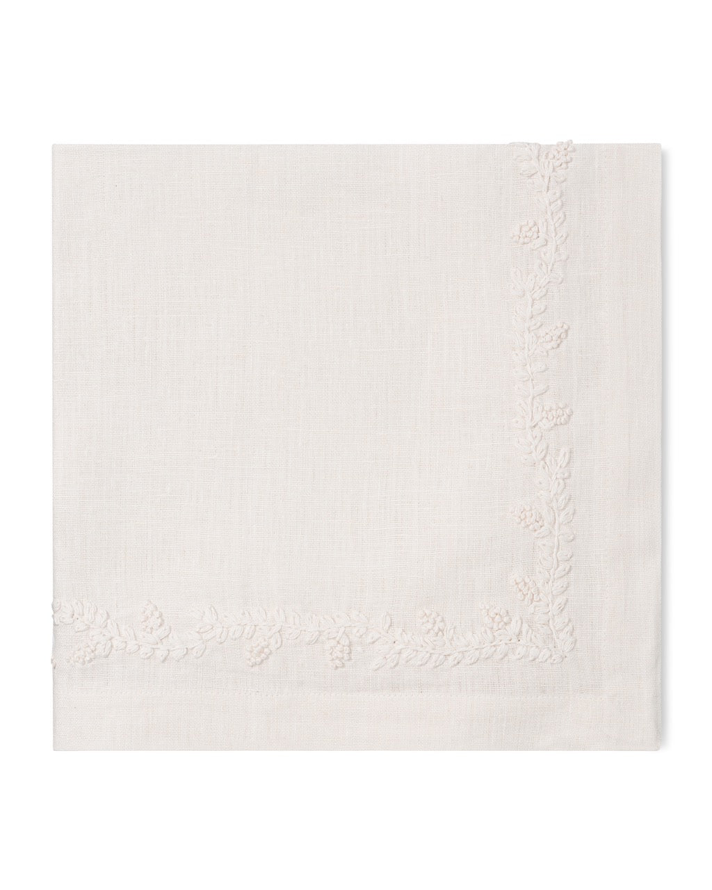 Image of Henry Handwork Prism Vine napkin in color OYSTER.