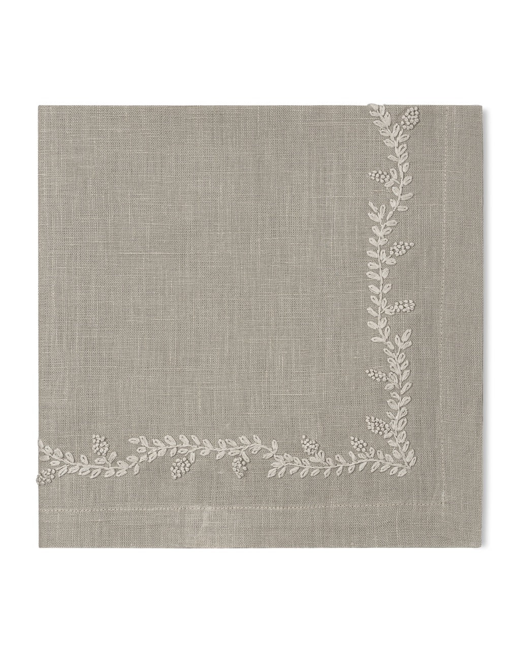 Image of Henry Handwork Prism Vine napkin in color SAND.