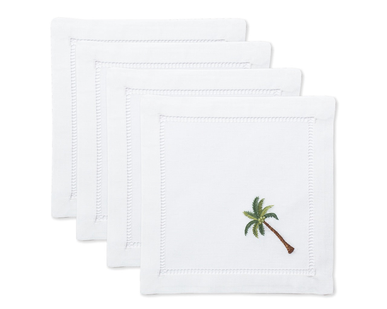 Image of Henry Handwork Palm Tree Modern cocktail napkins.
