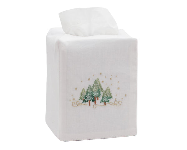 Photo of the Pine Trees | Tissue Box Cover ensemble.