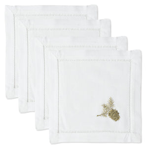 Photo of the Pinecone Gold | Cocktail Napkins, Set of 4 ensemble.