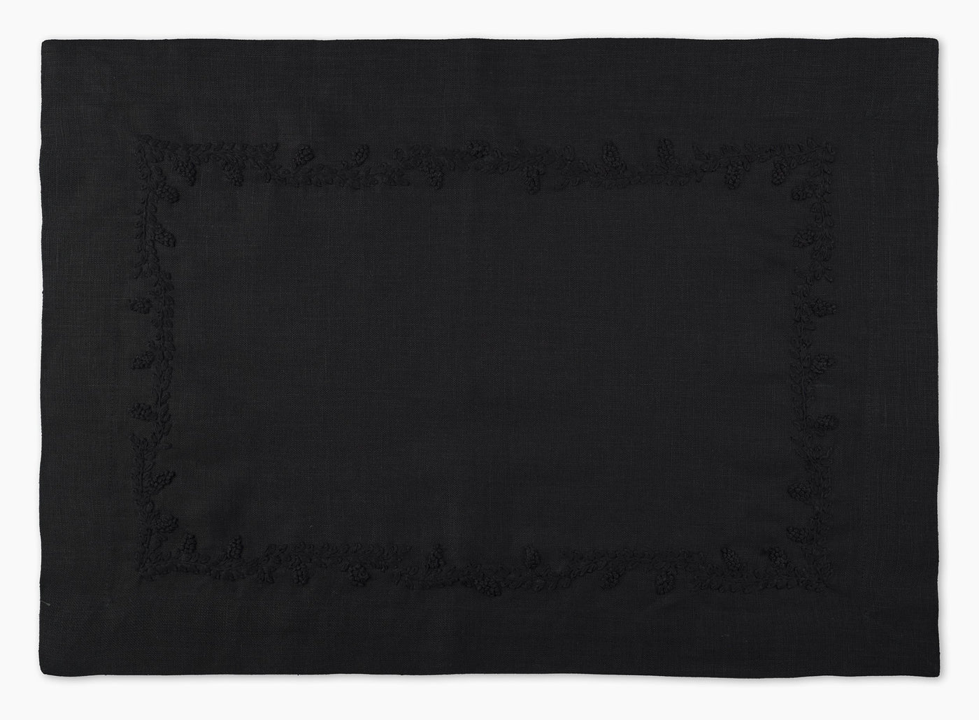 Image of Henry Handwork Prism Vine placemat in color Black.